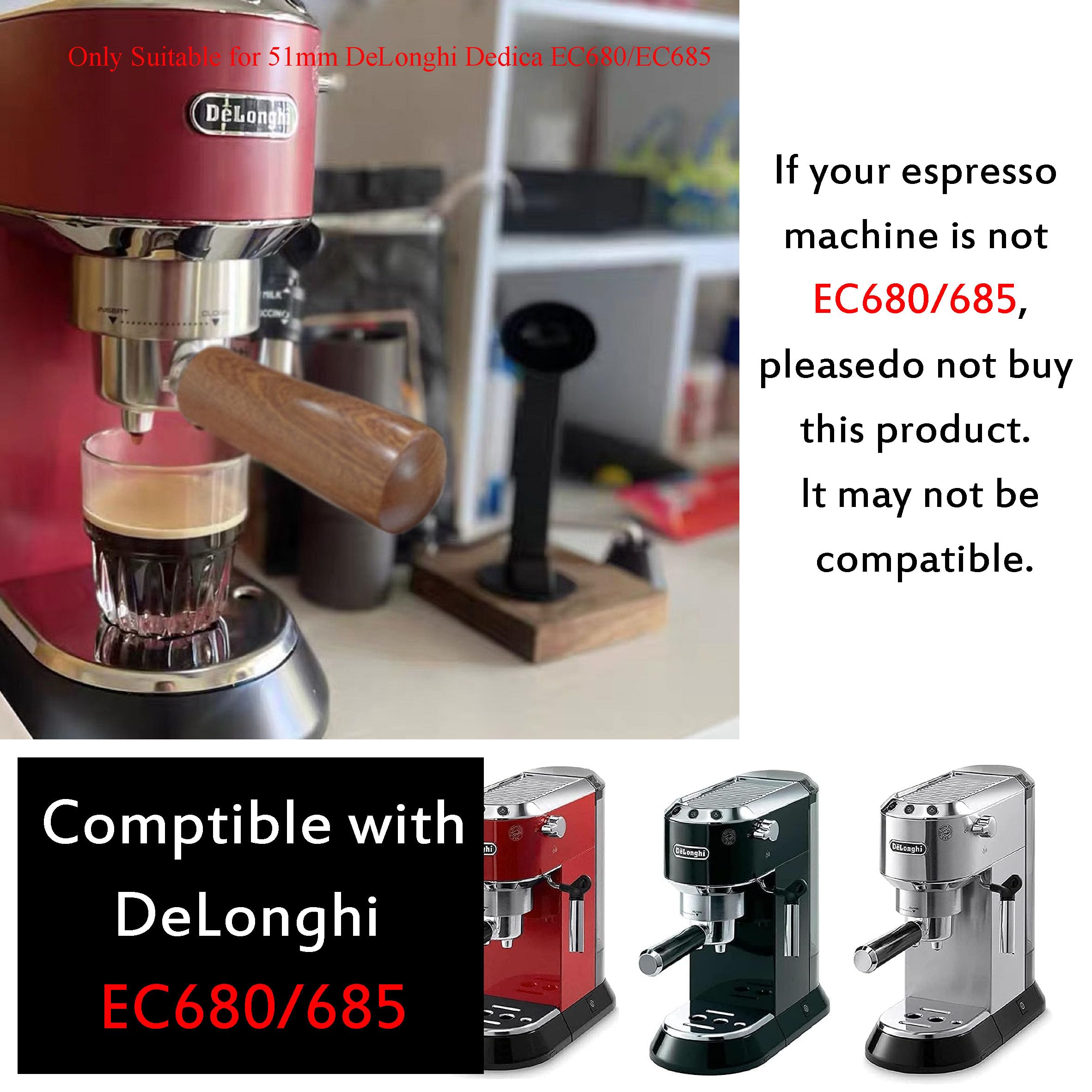 その他 handmade e Amazon.com: MIAO JIN 51mm Bottomless Portafilter 3 ears Coffee