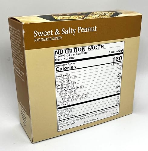 Miniatura 2 de Barra de maní dulce y salada - New Journey Weight Loss & Wellness - Barra nutricional alta en proteínas (7 barrascaja)