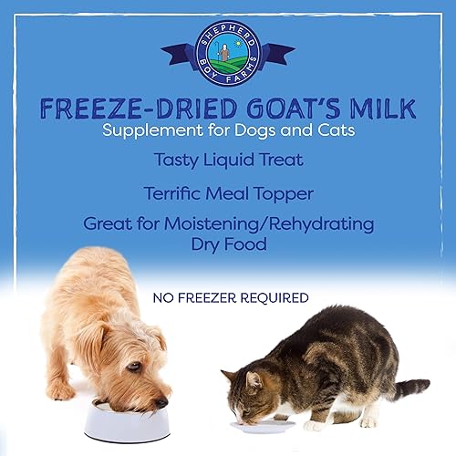 Miniatura 4 de Shepherd Boy Farms Leche cruda liofilizada de cabra con probióticos para perros y gatos (clásica), alta proteína, leche de cabra digerible en polvo