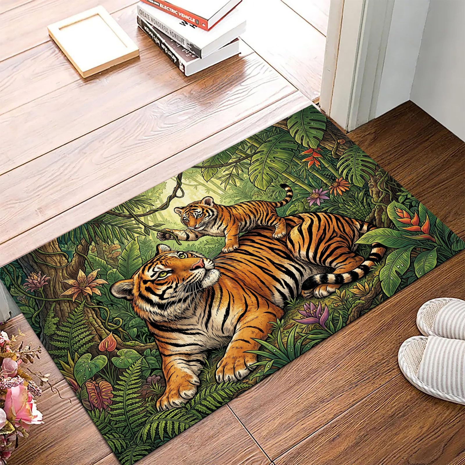 Tapis antidérapant lavable grand format idéal pour sécuriser et décorer vos sols humides