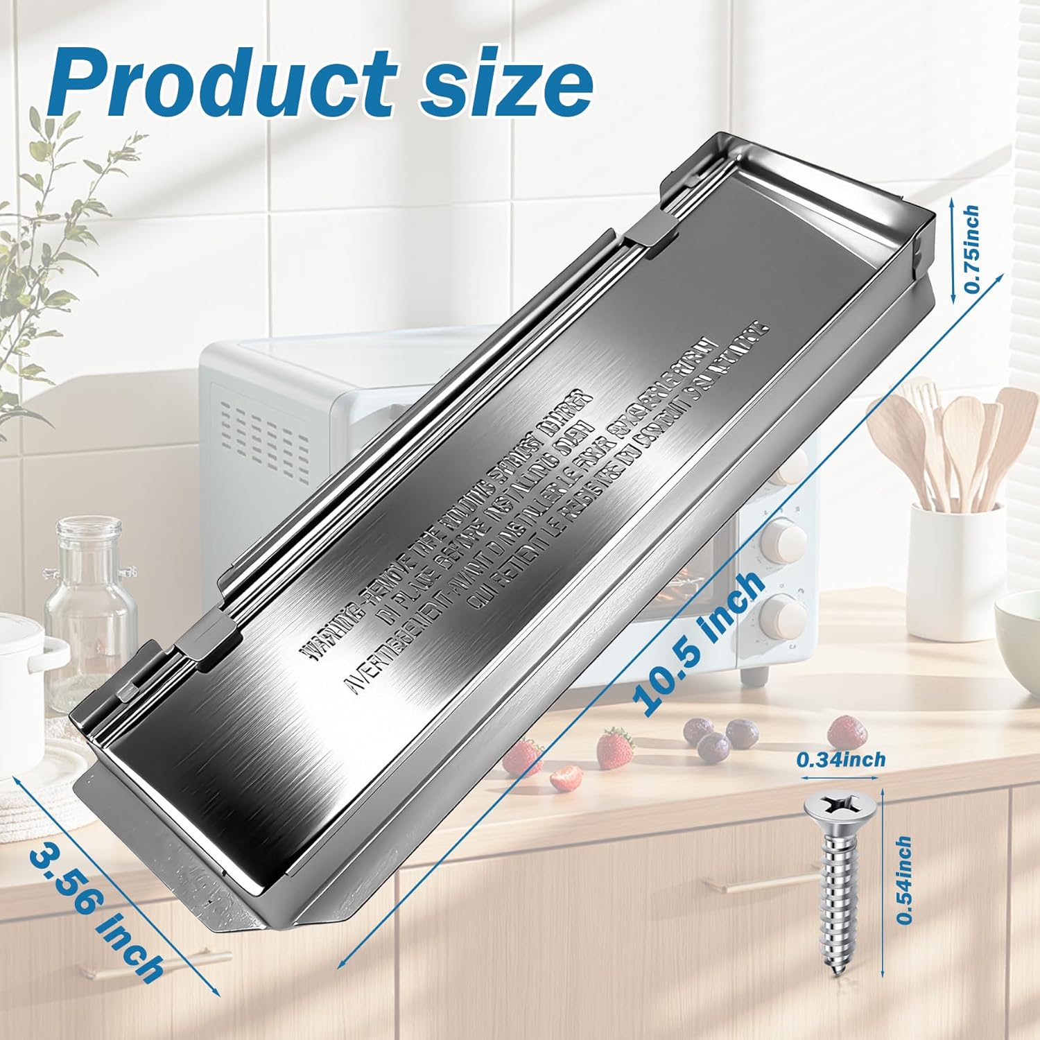 WB06X10436 Microwave Oven Vent Damper, Replacing 942574, AH651224, EA651224, Compatible with Whirlpool Kenmore Kitchenaid Maytag, Replacing W10748710 AP5988876