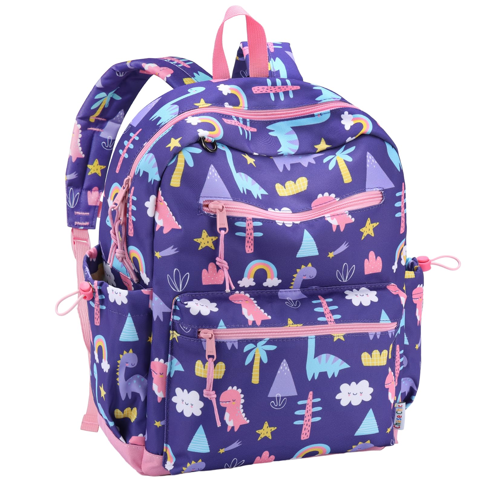 Chase Chic Toddler Backpacks for Girls, 15 Inch Preschool Kindergarten Backpack for Kids 3-8,Small Cute Toddler Bag with Chest Strap for Daycare