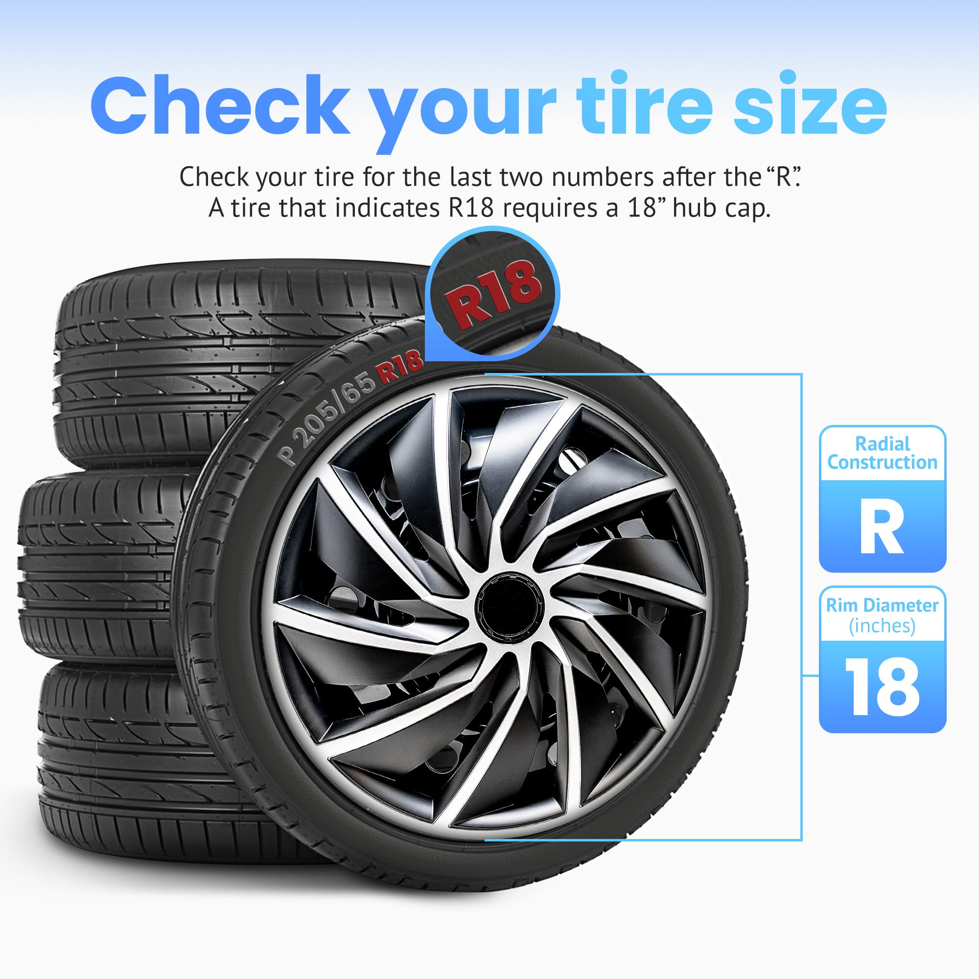 17 Inch Black Hub Caps Alpena VR Carbon Vehicle Wheel Covers, Premium ...