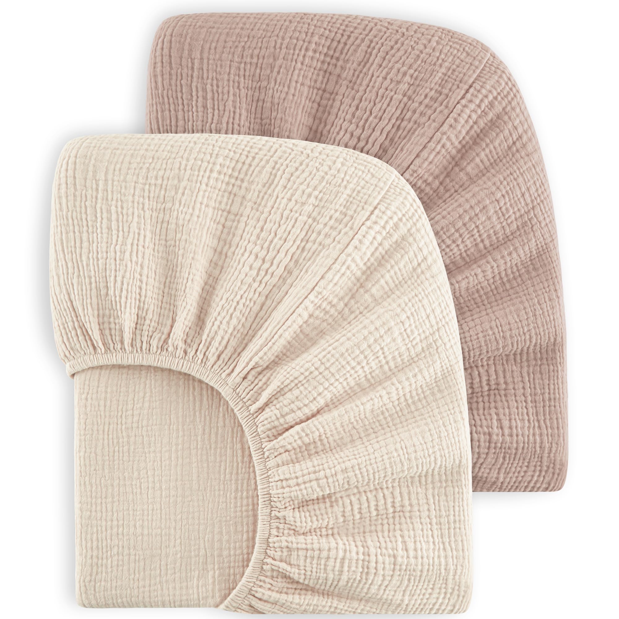 Bearmoss Muslin Crib Sheets 100 Cotton Baby Crib Sheets Fitted