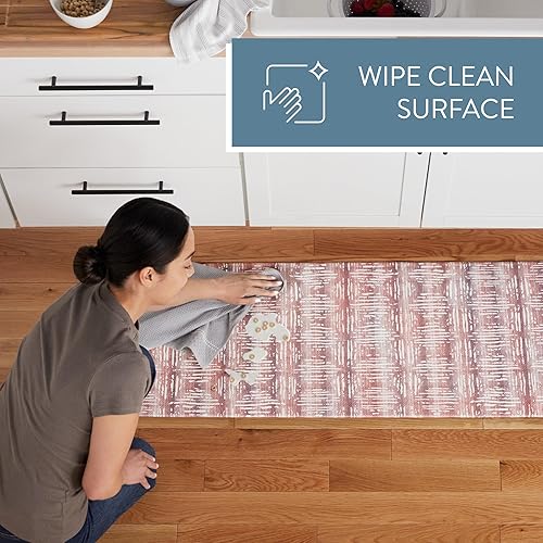 Miniatura 5 de TOWN & COUNTRY BASICS Comfort Plus Boho Geo - Tapete cómodo antifatiga, tapete de cocina, tapete de escritorio de pie, respaldo antideslizante,