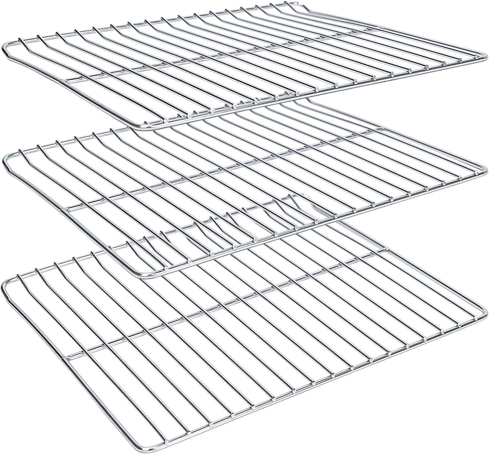 HisencnStainless Steel Cooking Grate for Masterbuilt Electric Smoker 30 Inch, 3 Pack 14.6" x 12.2" Grill Grate for Masterbuilt MB20071117 Smoker Grates Replacement Parts