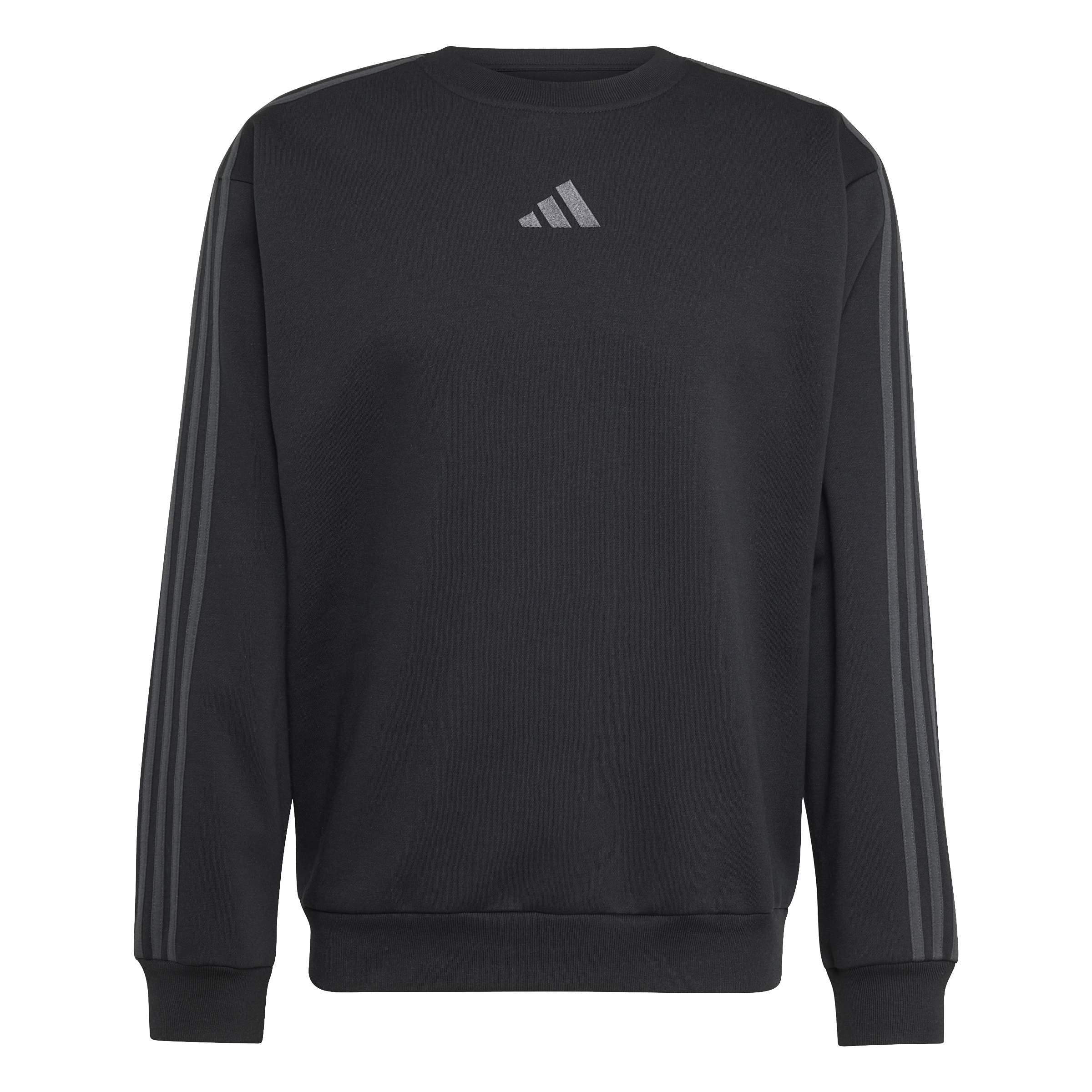 Adidas Noir Fleece Sweatshirt Essentials 3-Stripes