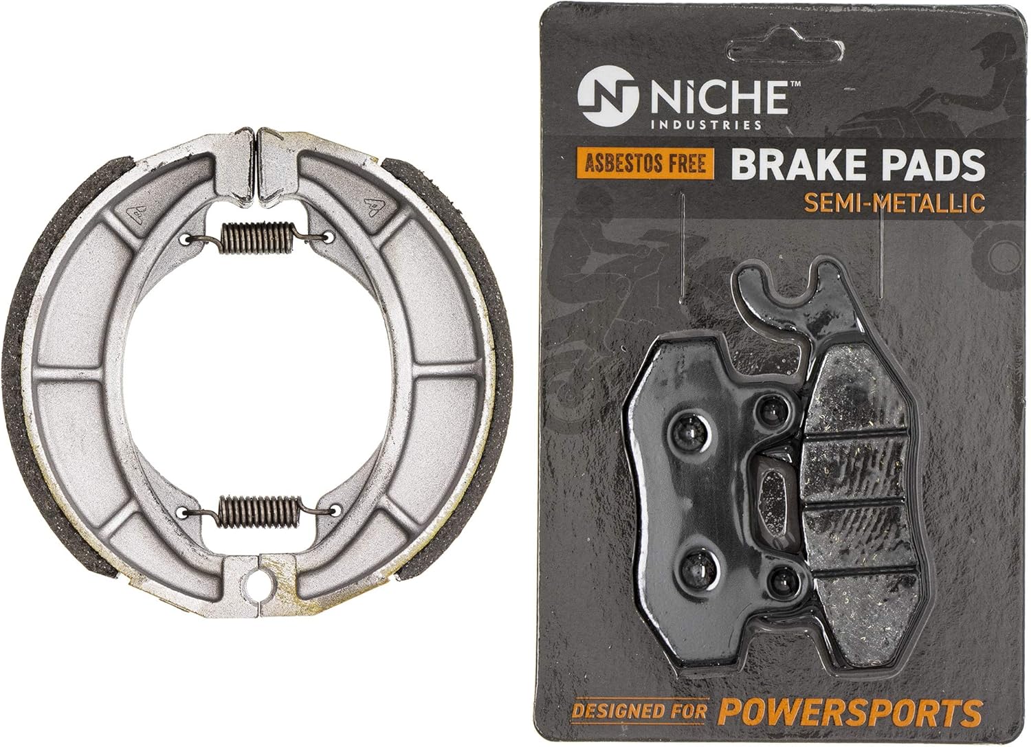 NICHE Brake Pad Set for Kawasaki Eliminator 125 43082-0095 41048-1076 Front Rear Semi-Metallic
