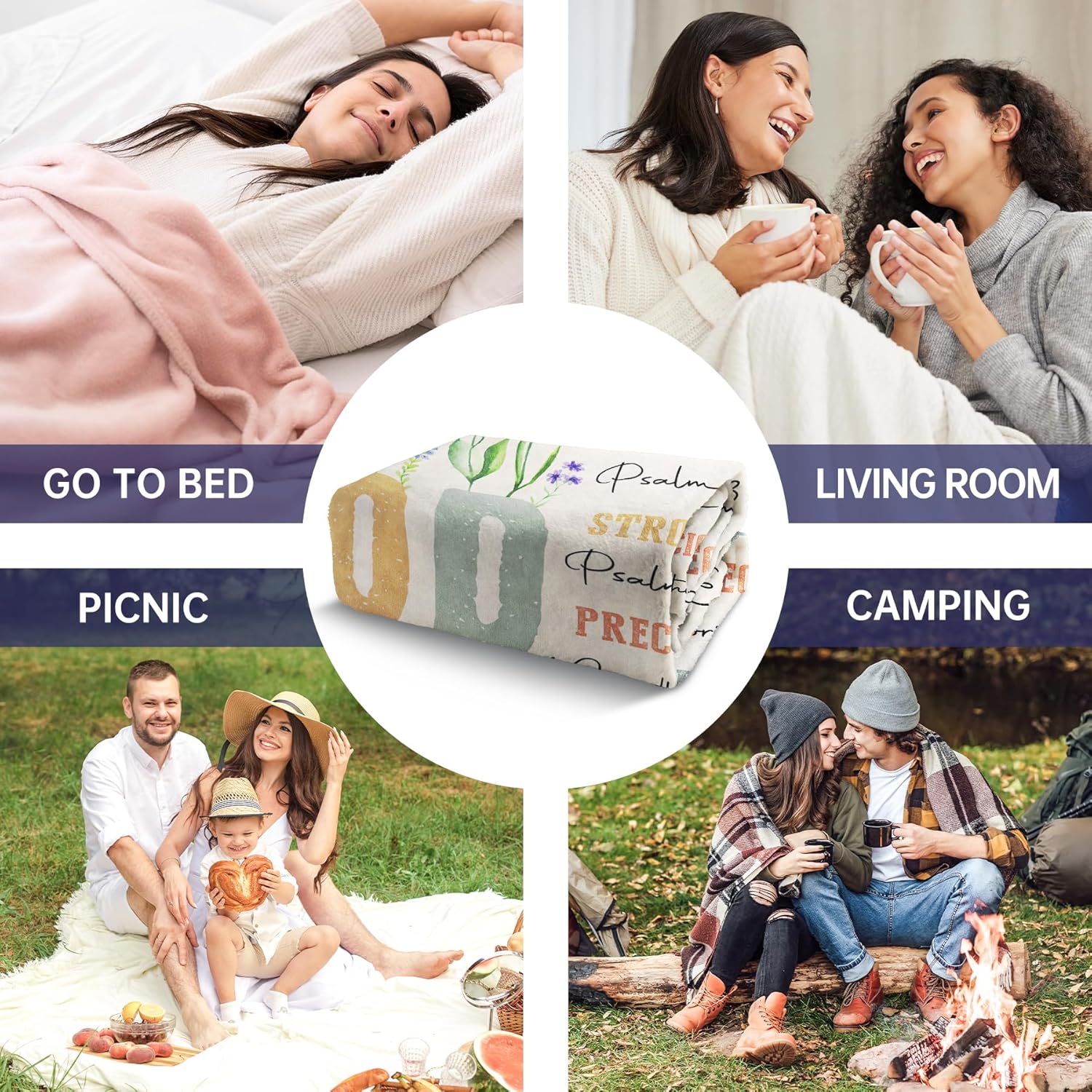 SteadStyle Christian Gifts for Women - Inspirational Floral Throw, Religious Birthday Gift, Christian Blanket for Mom, Sisters, and Friends, Baptism & Confirmation, Spiritual Gift for Her 80"X 60" - Image 7