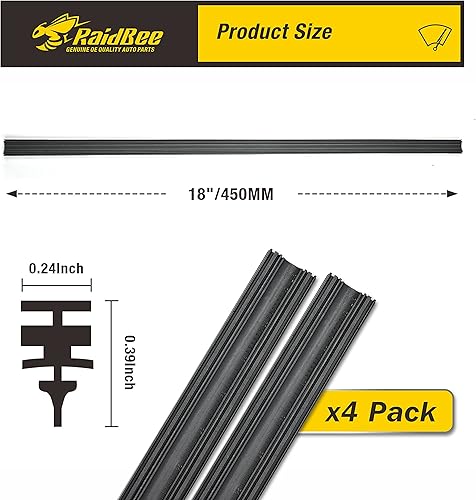 Miniatura 8 de 4 piezas de repuesto de limpiaparabrisas de silicona, repuesto universal ajustable para Tesla, Toyota, Hyundai, Honda (28 pulgadas), delanteros y