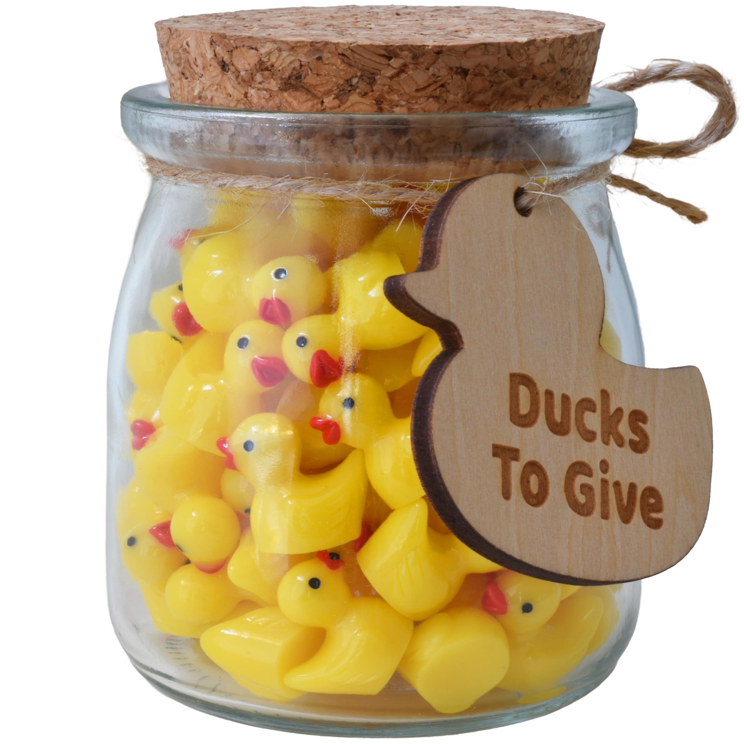 Jar of Yellow Ducks - Valentines & Galentines Gift, Funny Gift, Gag Gift, White Elephant Gift, Office Decor, Birthday Gift, Gifts for Co-worker, Gifts for Women, Novelty Gift (5oz)