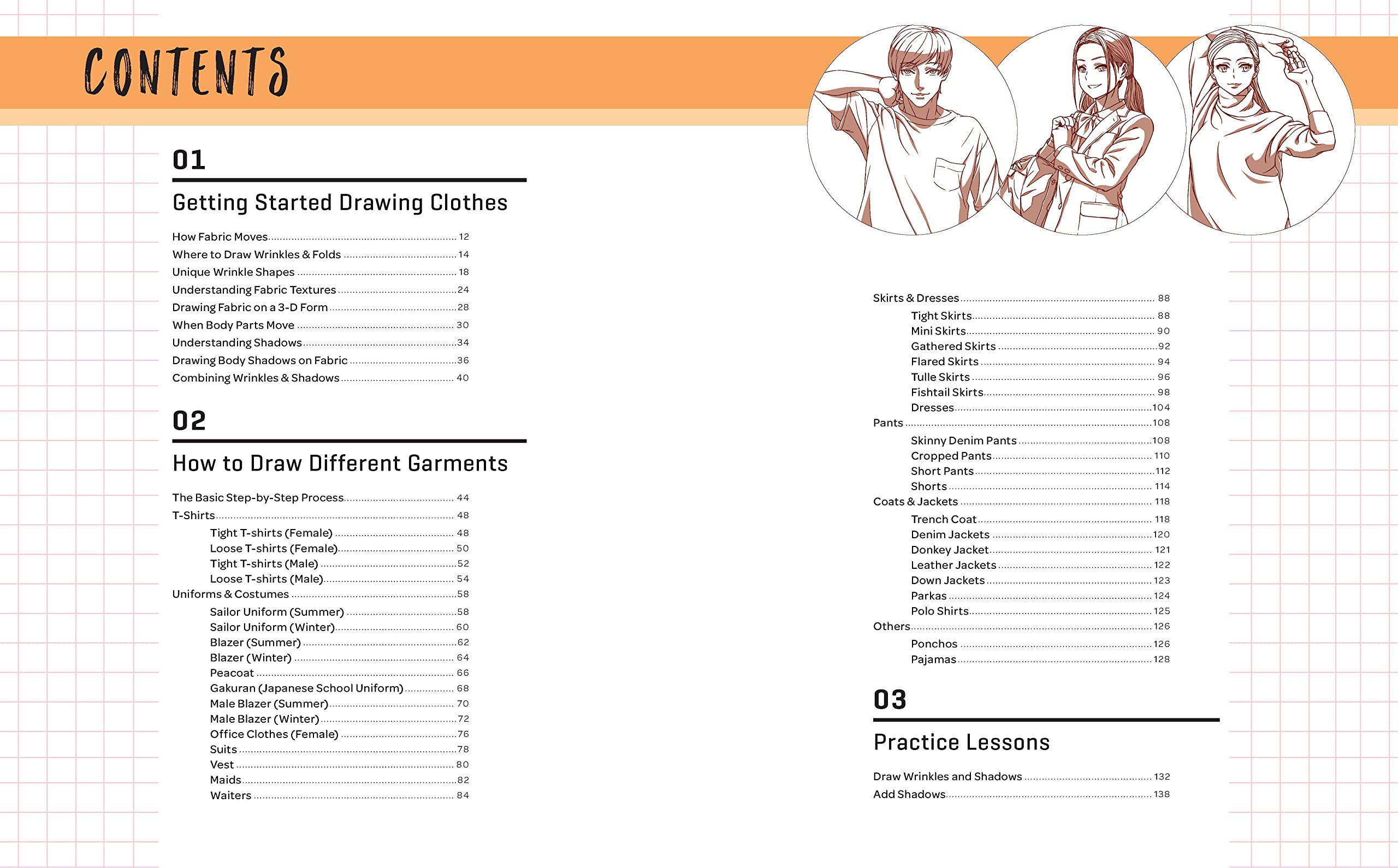 How to Draw Clothing for Manga: Learn to Draw Amazing Outfits and Creative Costumes for Manga and Anime - 35+ Outfits Side by Side with Modeled Photos