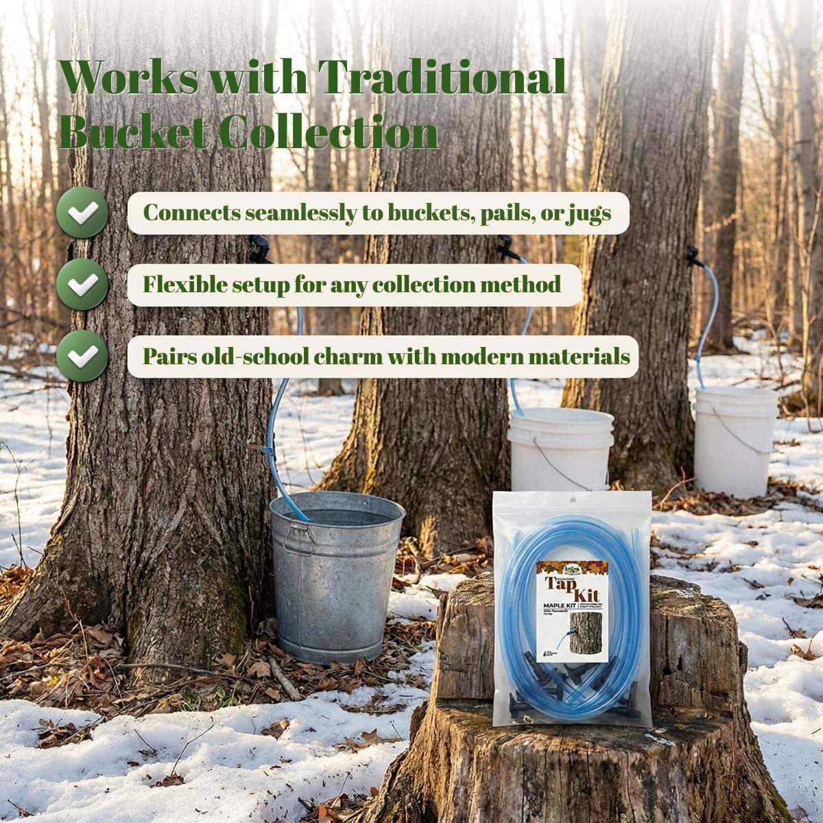 Old Cobblers Farm™ Premium Maple Syrup Tapping Kit (24" Sap Line & 5/16" Tap 10 Per Kit)