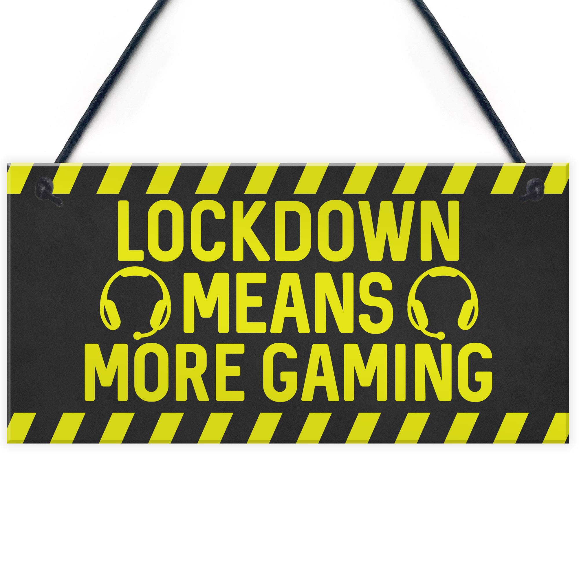 Red Ocean Gaming Sign Lockdown Gifts Novelty Boys Bedroom Sign Man Cave Gifts For Him