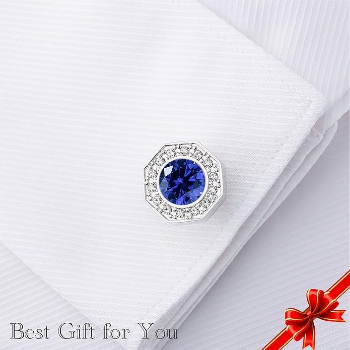 Mancornas Sogee Crystal para Hombre Azul/Verde/Rosa/Morado/Rojo miniatura 7