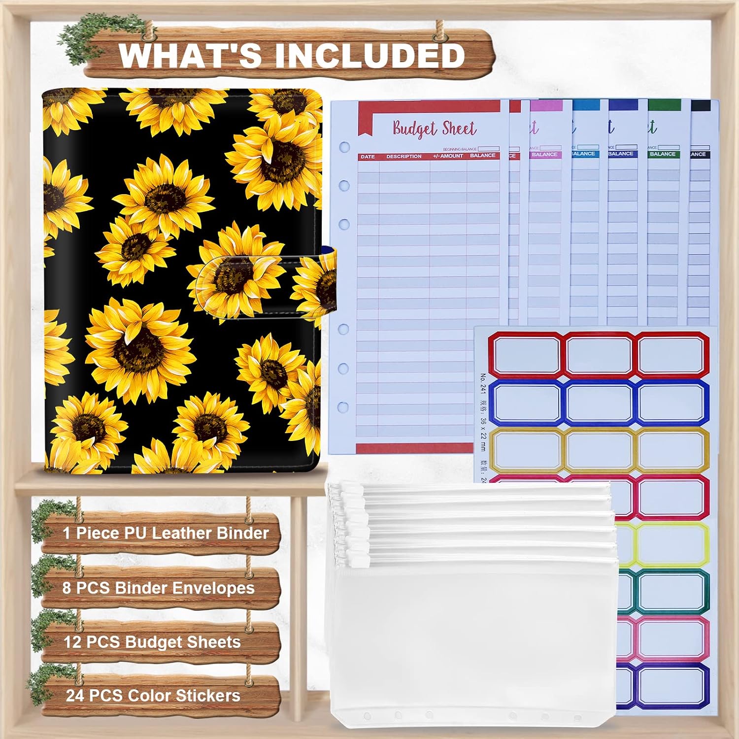 Budget Binder,Money Saving Binder,Money Envelopes for Cash,Savings Book image 3