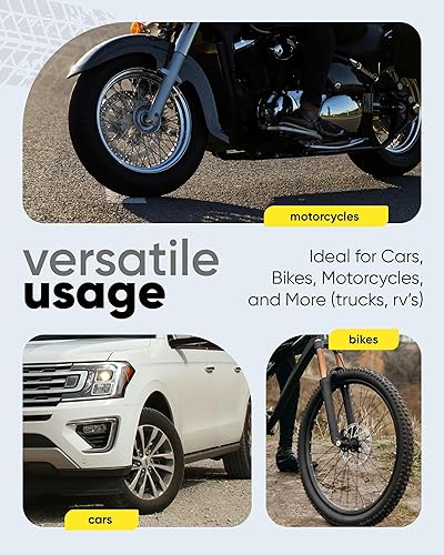 Miniatura 9 de Medidor de presión de neumáticos para automóviles - Números de esfera grandes y portabrocas giratorio de 360°, manómetro de presión de aire preciso