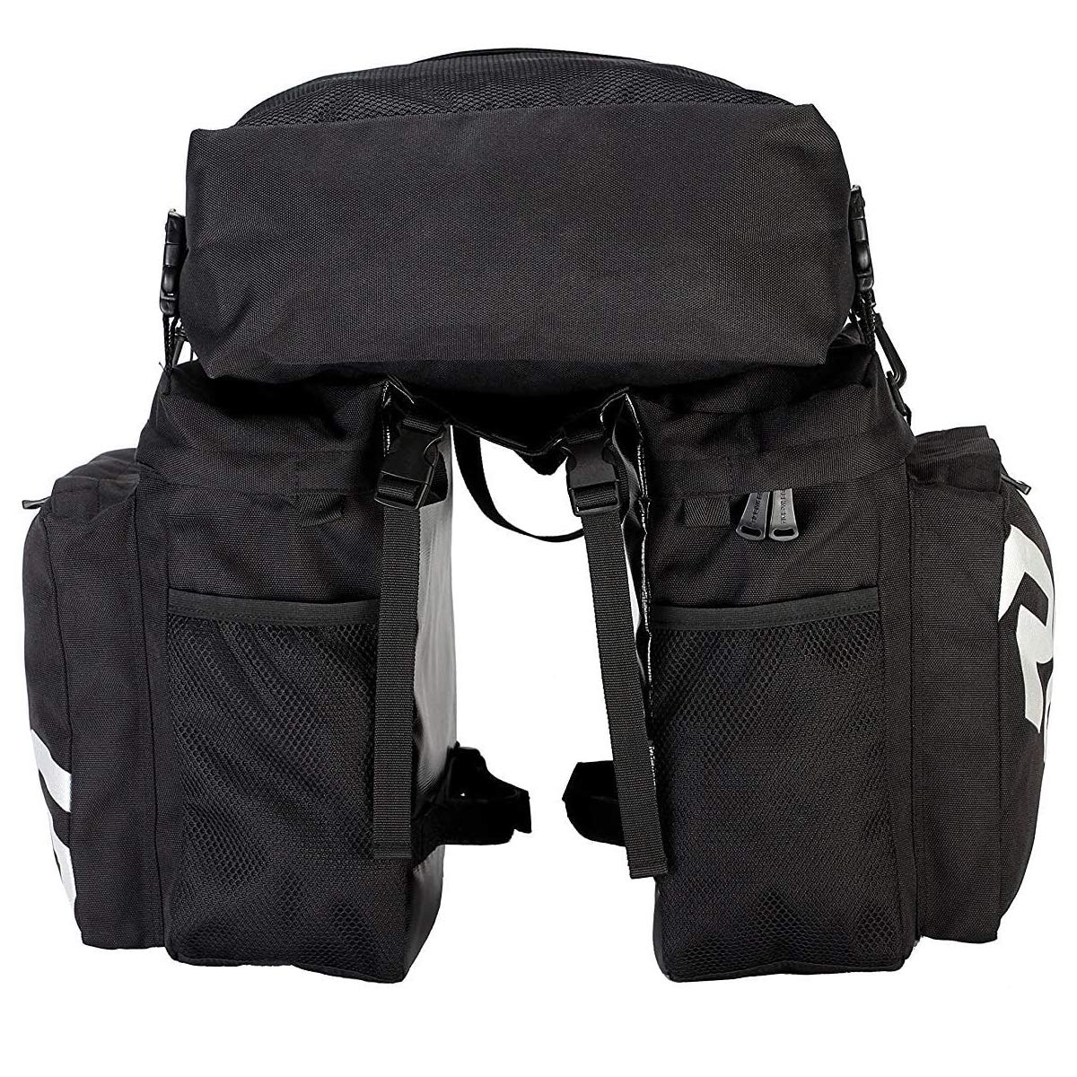 TentHome Gepäcktaschen für Fahrrad Gepäckträgertasche Fahrradtasche Satteltasche Doppeltasche Multifunktions 3 in 1 Radtasche Outdoor Cycling Schwarz | Satteltasche Multifunctional 3 in 1 Radtasche Outdoor Cycling Schwarz