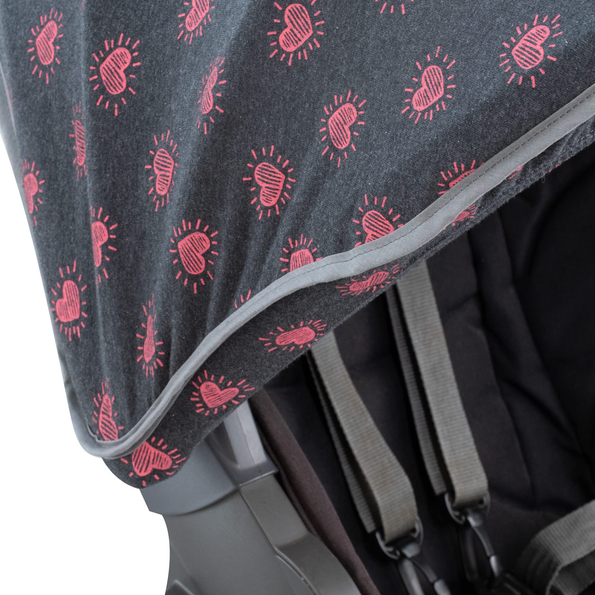 JYOKO KIDS Cubre capota para cochecito Stokke Xplori y crusi (Fluor Heart)