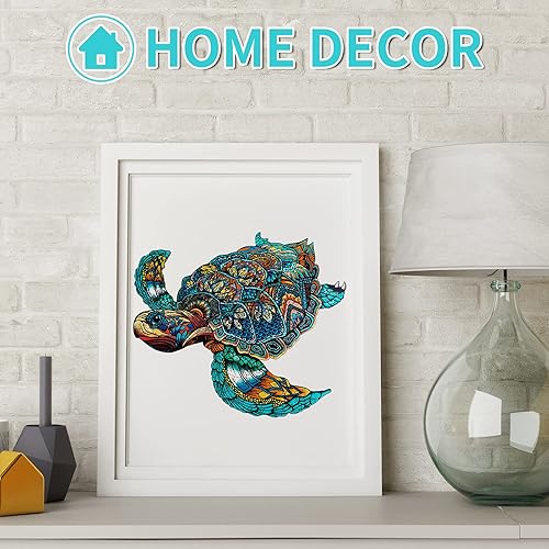 Miniatura 4 de KAAYEE Rompecabezas de madera para adultos, rompecabezas de madera con forma única avanzada de tortuga marina para adultos, el mejor regalo para