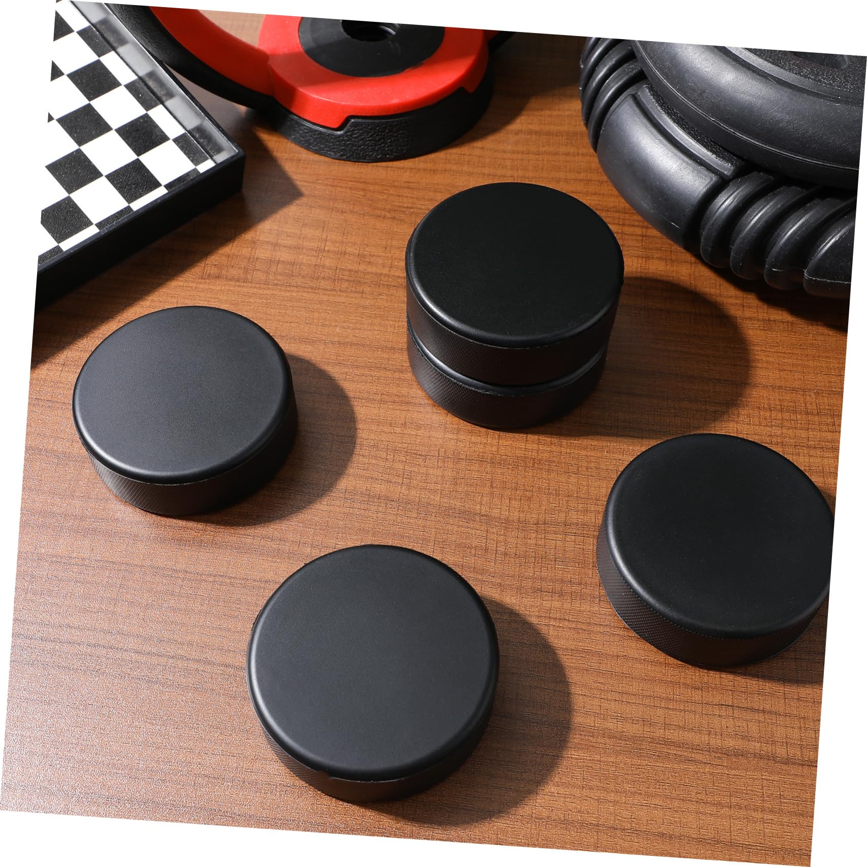 YARNOW Palet rondelles de Hockey en Mousse Noire Accessoire de Hockey entraînement de Hockey Accessoires de Hockey équipement de Formation Hockey équipement de Hockey PU Rouge