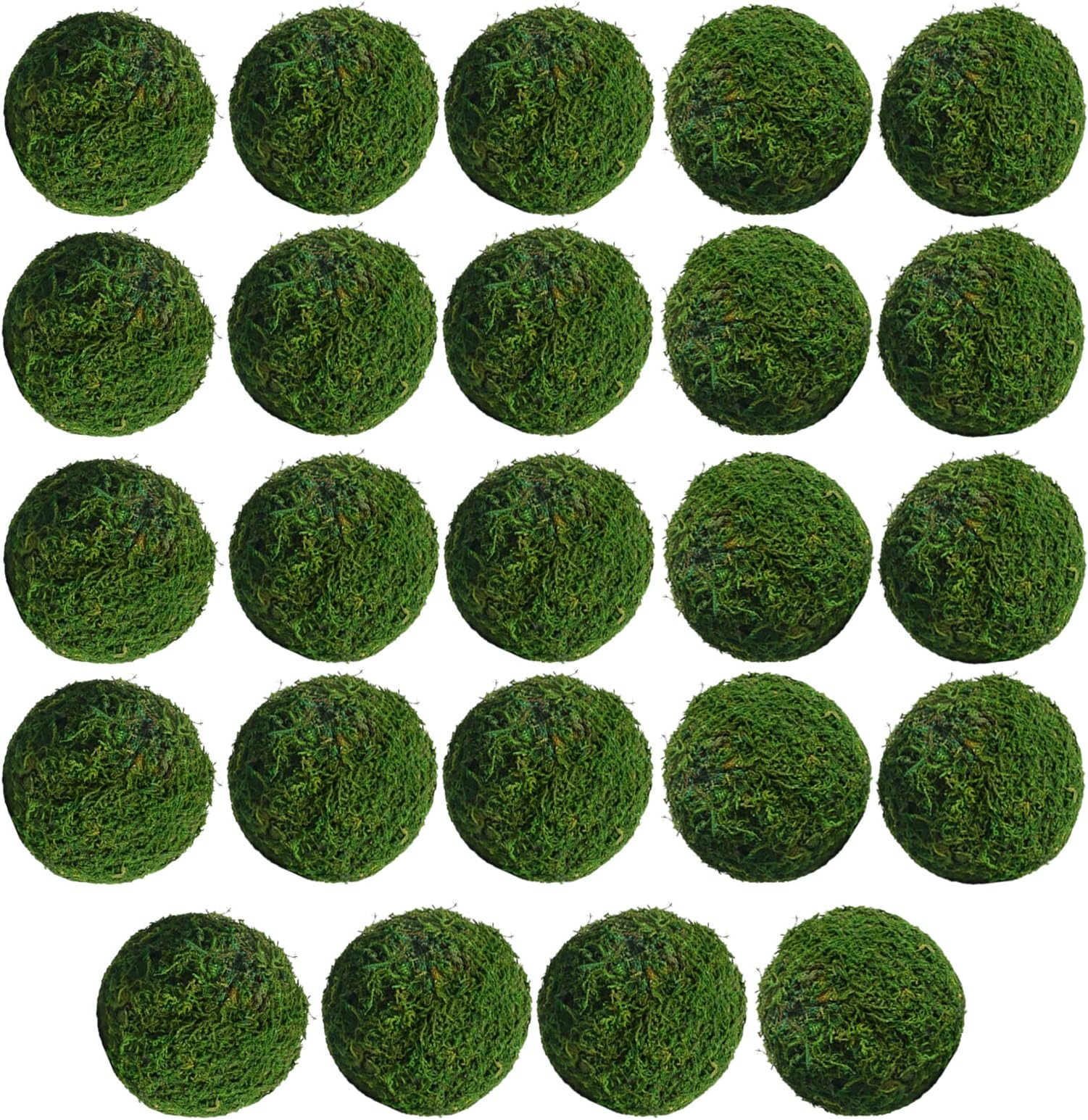 NAHUAA 24pcs 2.4" Moss Balls Decorative Balls for Centerpiece Bowls Faux Green Balls Hanging Balls Vase Bowl Filler for Easter Table Decor Home Party &Weddings Display Decor Props