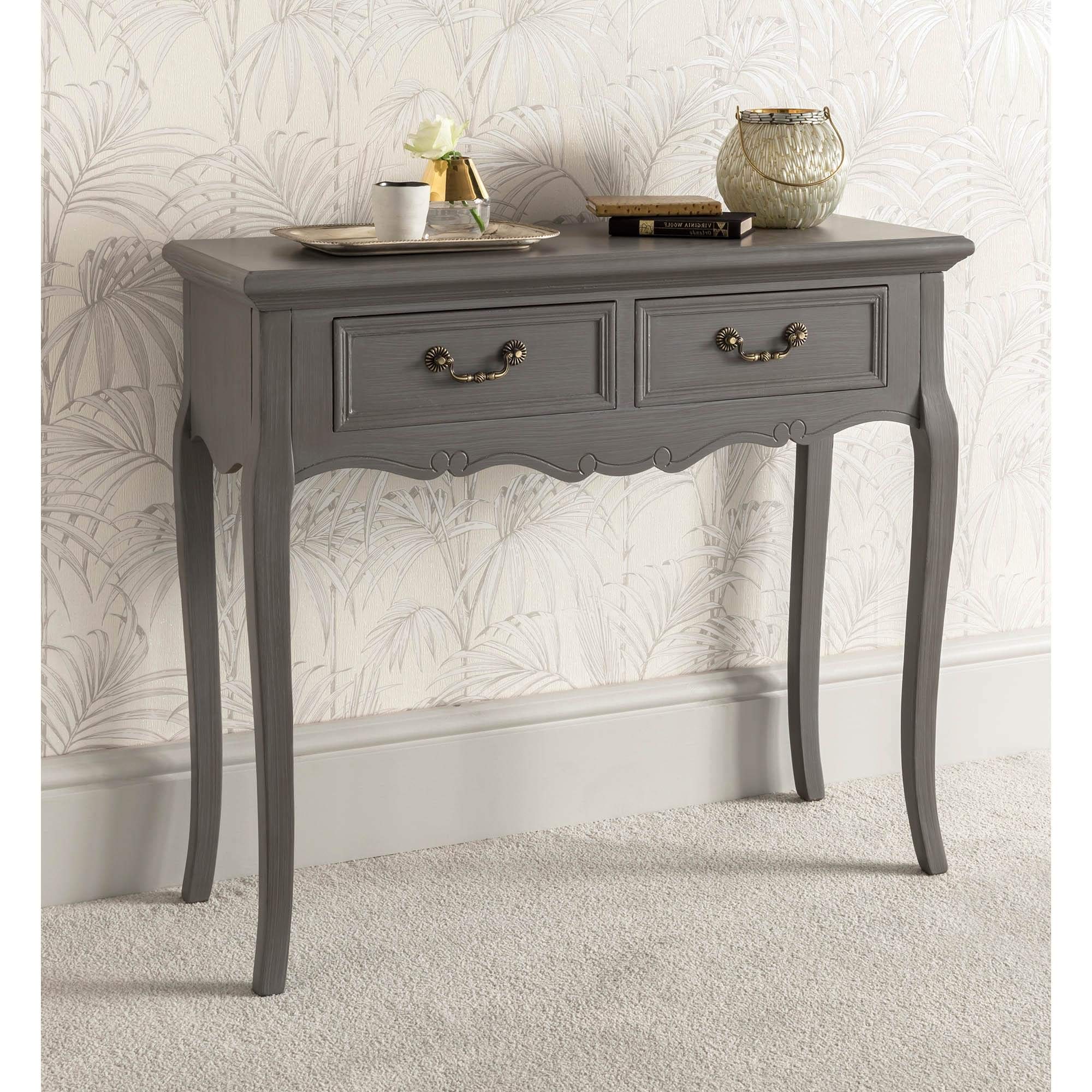 Buy homesdirect365 Etienne 2 Drawer Antique French Style Console Table