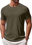 COOFANDY T Chemise manches courtes Col d'équipage T-Shirt Casual Summer Classic Basic Tee Chemises pour homme