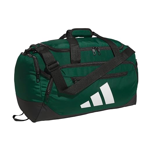 adidas Defender 5 Duffel Bag for Sports, Gym and Travel, Team Dark Green, OSFA