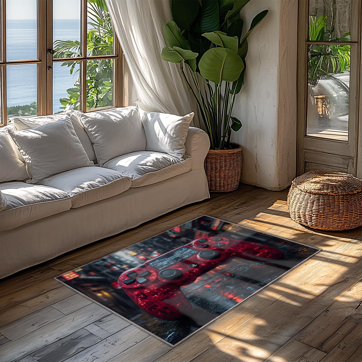Ambiance de camping en dortoir avec ce grand tapis de manette créatif