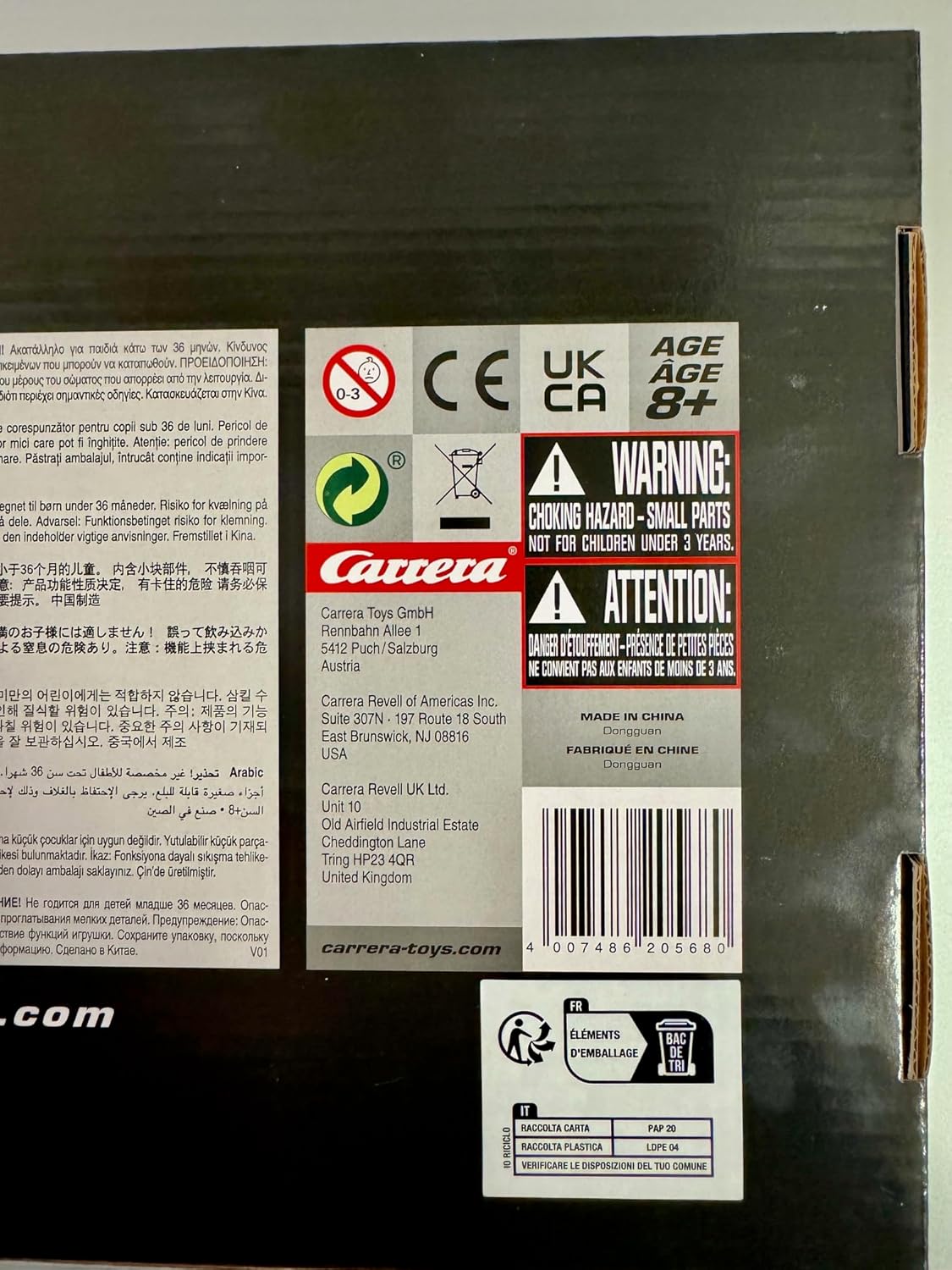 Carrera 20020568 Outside Shoulder Curve 4/15° (12), end Piece (2) Slot Car Track Accessory, Multicoloured