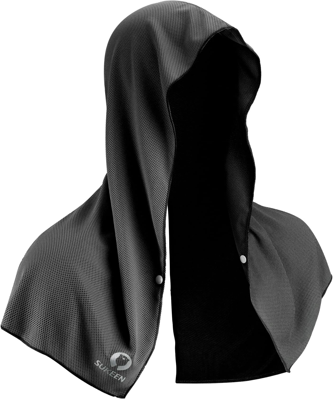 Sukeen Cooling Hoodie Towel for Men, Cooling Towels for Neck and Face, Cools When Wet Cooling Neck Wraps, Sport Workout Camping Cycling Cool Towel for Hot Weather