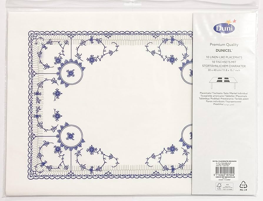 【未使用】貴重★ロイヤルコペンハーゲン ブルーフルーテッド柄 ランチョンマット Amazon｜DANA COLOR ランチマット ROYAL PLACEMATS DENMARK