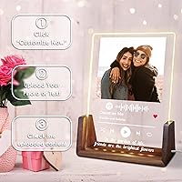 Vista 3 de FunStudio Canción acrílica personalizada con foto, cubierta de álbum de acrílico personalizada, regalos para amantes de la música, amigos, hermana