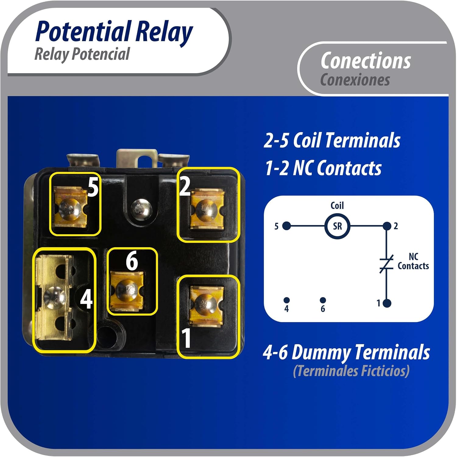 Appli Parts APPR-062 Potential Relay 062, Coil Voltage 395 V, Min Pick up 180 V, Max Pick up 195 V, Max Drop Out 100 V, 50/60 Hz Universal replacement for HVAC and Refrigeration units