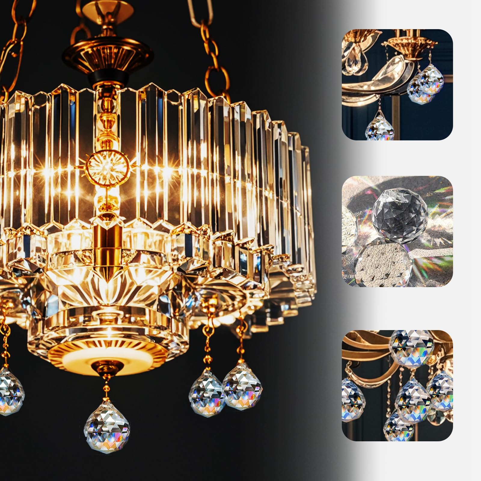 Toowood Sonnenfänger Kristall 20er Set - 20mm Prisma Anhänger Für Fenster & Kronleuchter