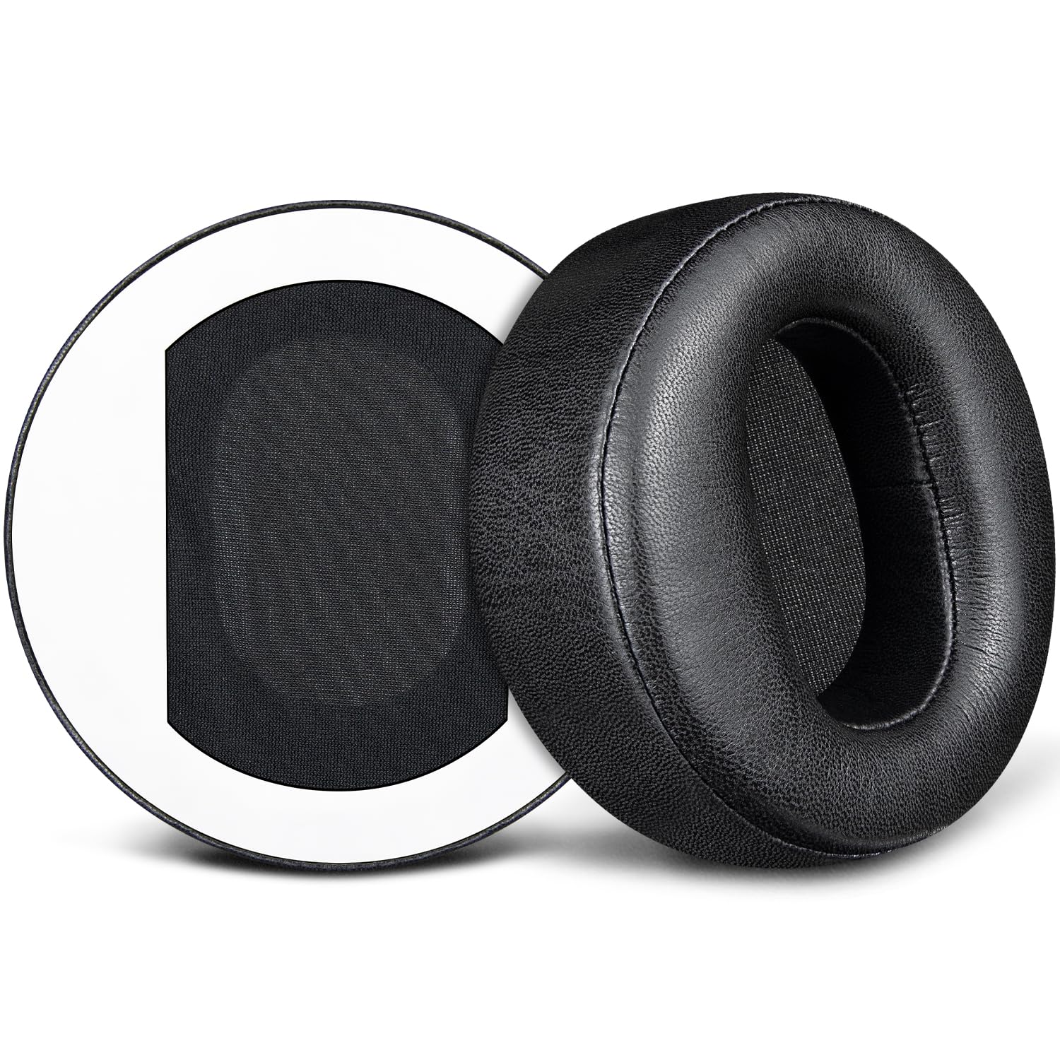 SOULWIT Cuscinetti Auricolari Ricambio per Audeze LCD-2, LCD-2C, LCD-3, LCD-4, LCD-4Z, LCD-MX4, LCD-X, LCD-XC Cuffie, Cuscini con Morbida Pelle Proteica e Schiuma di Memoria ad Alta Densità - Nero
