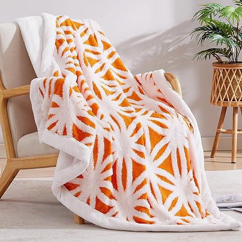 Manta de forro polar sherpa ultrasuave para sofá de 50 x 60 pulgadas, manta gruesa y cálida para invierno, manta decorativa acogedora y elegante de