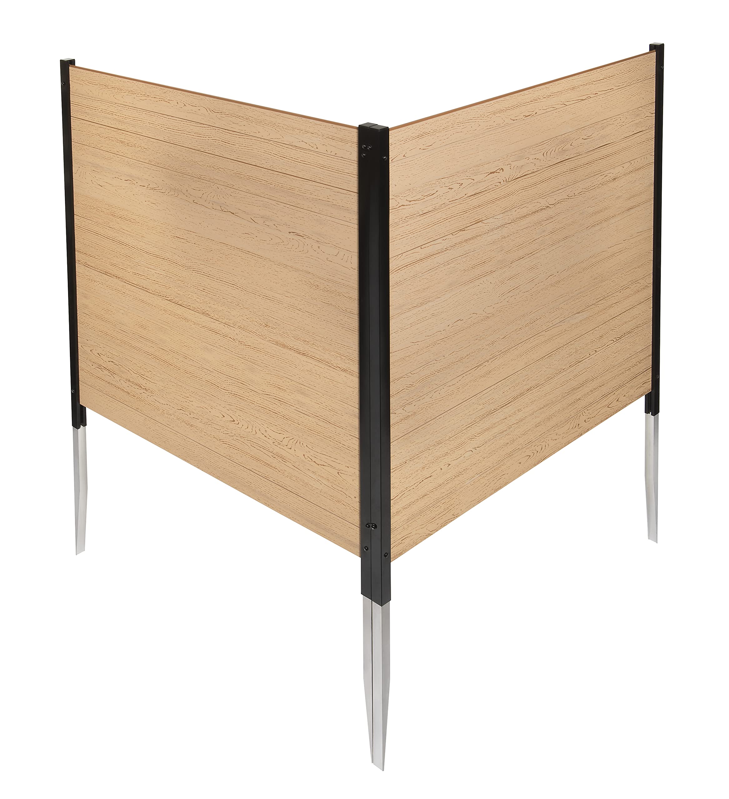 Enclo Privacy Screens 3.5ft H x 3.5ft W EC18001 Woodtek Vinyl Lincoln No-Dig Privacy Screen, Cedar Color (2-Pack)