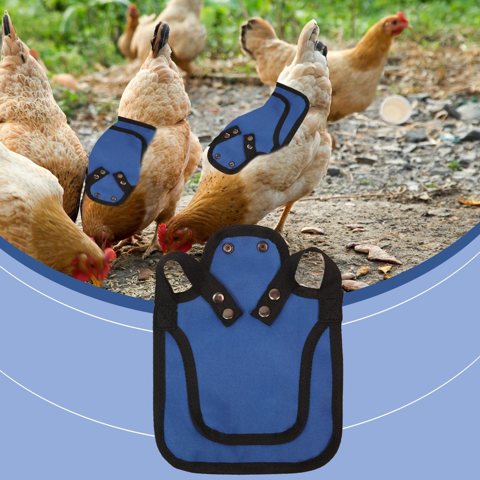 Suéter de silla de montar para gallina - Delantal de protección de aves | Ropa ajustable y cómoda para aves de corral, tela suave y transpirable, escudo antipeck, ropa de seguridad para palomas, galli — view 2