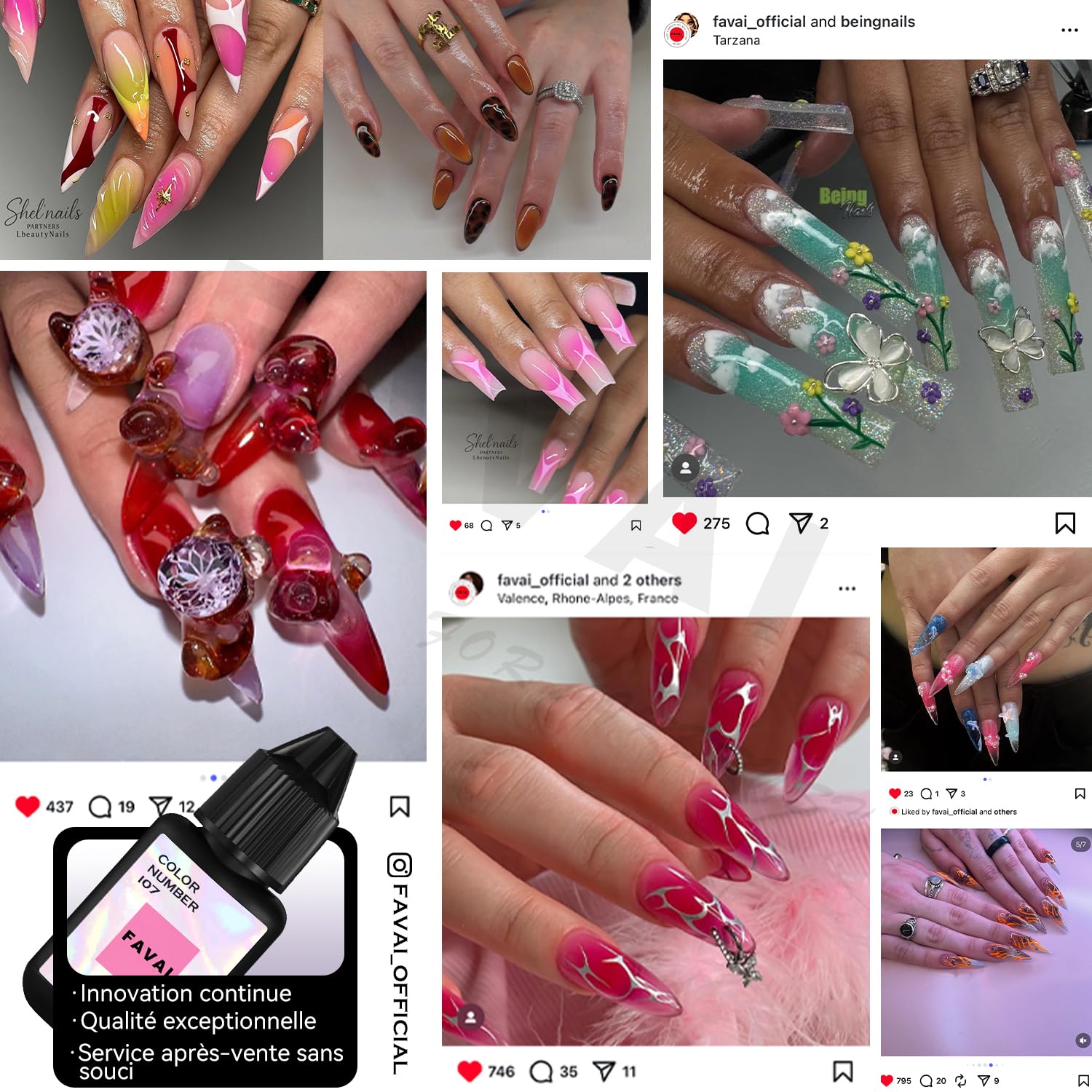 FAVAI Airbrush Gel Ice Collection – 12 colori smalto semi-permanente gelatina semi-trasparente effetto ghiaccio, gel UV senza TPO per baby boomer, francese ombreggiato & nail art professionale, 12 x