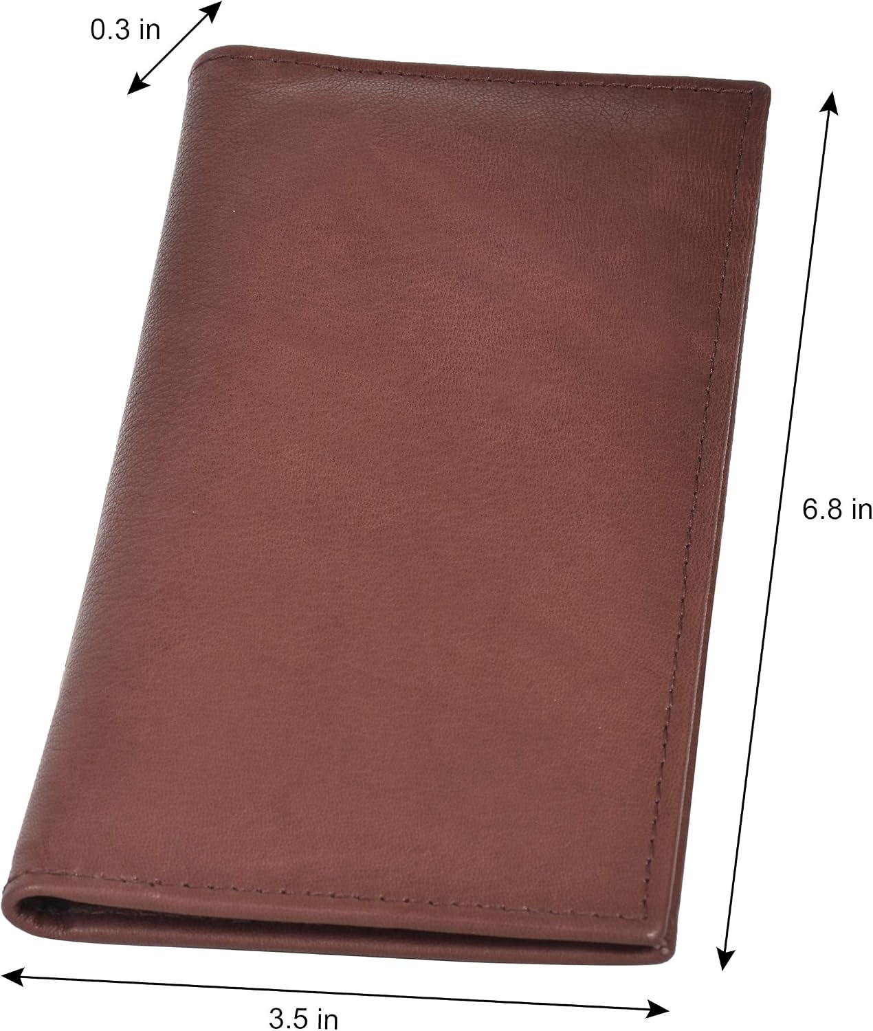 Leatherboss Plain Checkbook Cover With RFID Protection