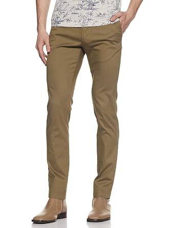 Slim Fit Casual Trousers at Amazon 