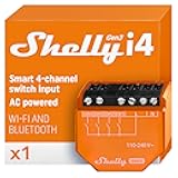 i4 Gen3 | WiFi Smart 4-Digital inputs Controller of Shelly Relays | Home Automation | Compatible with Alexa & Google Home | iOS Android App | No Hub | Remote Control | Multi-Click