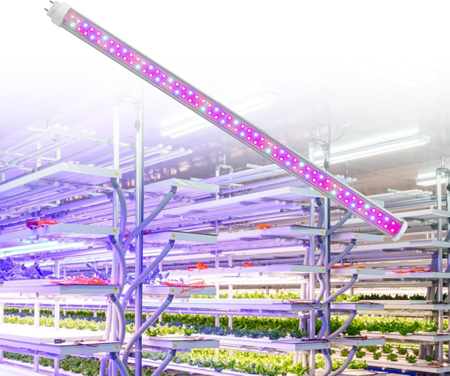 Amazon.co.jp: 植物育成ライト 40w 120cm 防水型 植物工場植物成長用LEDライト 直管型（Φ30mm）口金G13 自然光 ...