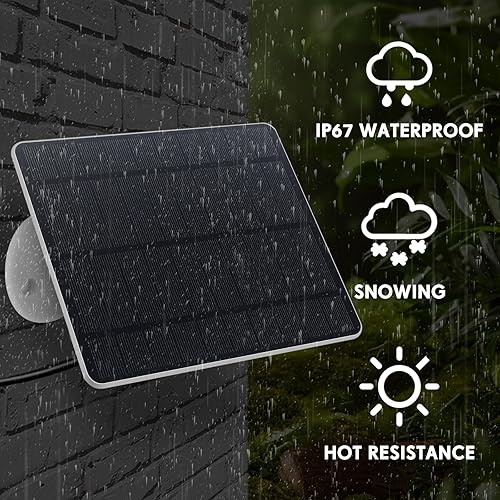 Miniatura 3 de Fabbay 4 paneles solares de 5 W para cámara de seguridad, panel solar de carga para cámara inalámbrica, panel solar ajustable de 360 grados, IP67,