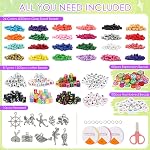 5500pcs Kit de fabrication de bracelets,4 mm Perles de graine de verre et lettre Alphabet, perles d'expression, perles de nombre et autres perles artisanales, Pour bracelets d'amitié, colliers, chaînes de clés