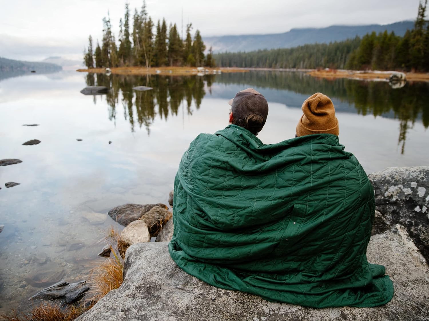 KAMMOK Mountain Blanket - Ultra-Plush Fleece, Water Resistant, Portable, Durable, Indoor/Outdoor Camp Blanket (84 in × 50 in) - Midnight Blue - Image 8
