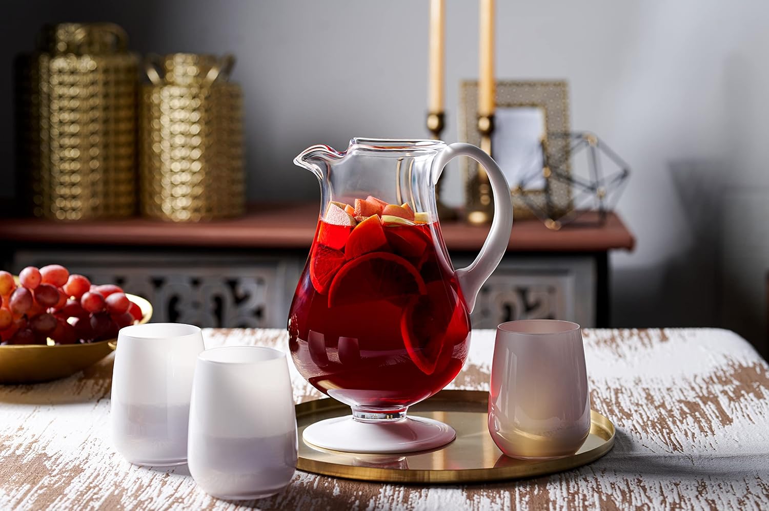 Barski Tumbler Glass - Double Old Fashioned - Set of 6 Glasses - White DOF Rock tumblers - Stemless Crystal Glass For Whiskey - Bourbon - Beverage - Drinking Glasses - 13 oz. - Made in Europe