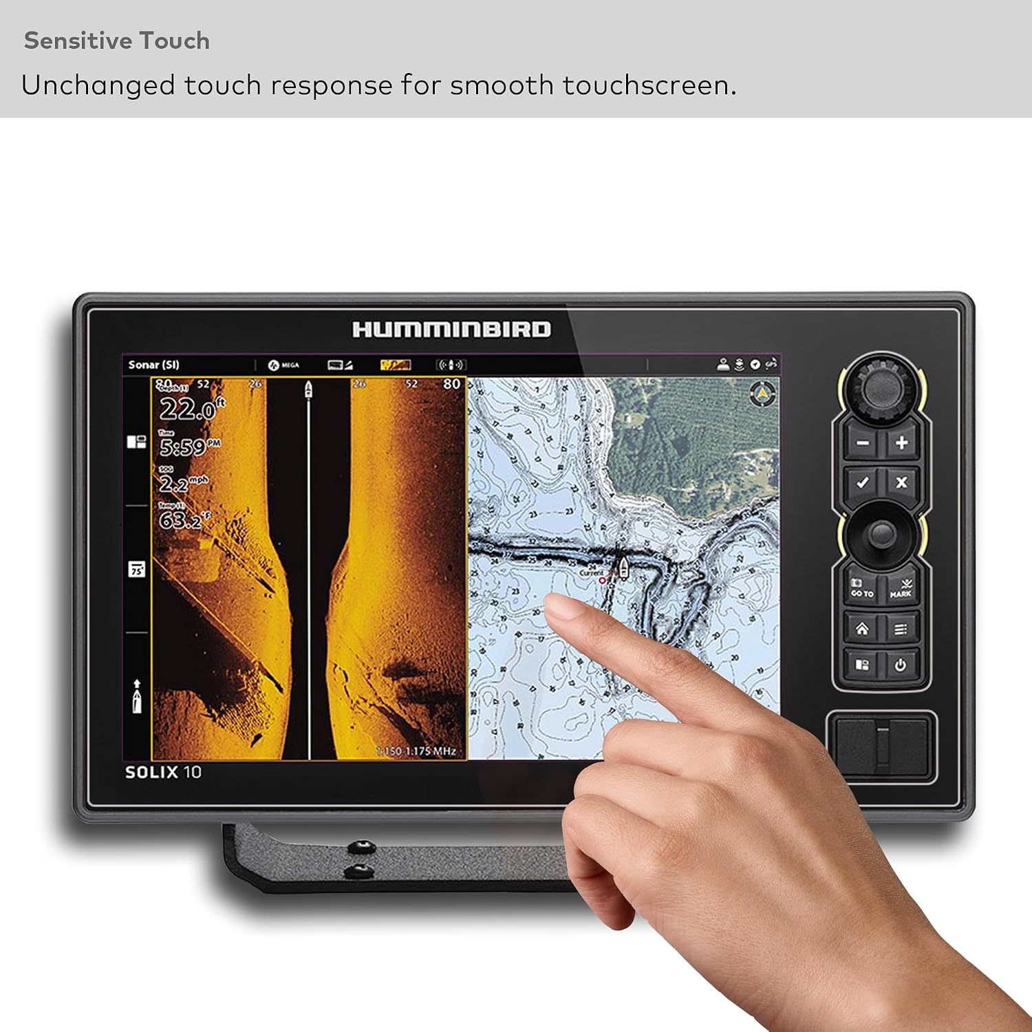 Premium Tempered Glass Screen Protector designed for Humminbird Solix 10 Finshfinder G1/G2/G3/G4 10.1 Inch Touchscreen Accessories 10" 9H Anti Scratch (HD Clear)